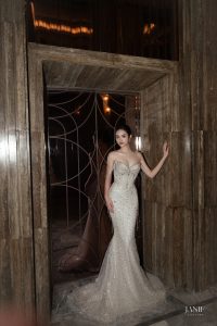 váy công chúa đính đá đuôi cá