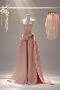 váy cưới màu hồng