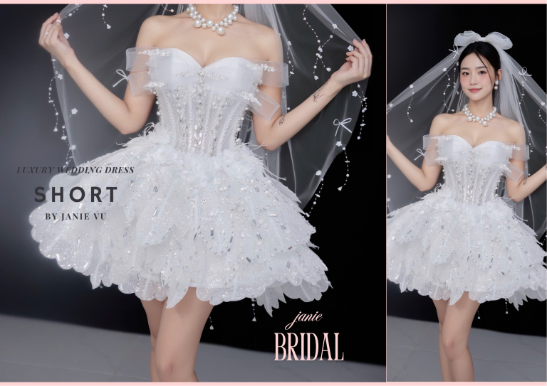 váy cưới ngắn đẹp nhất